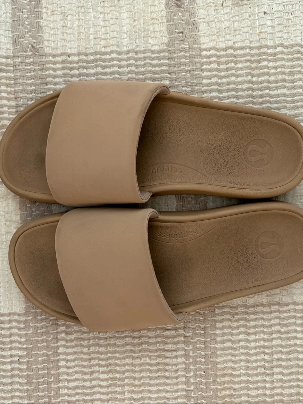 Lululemon Beige Slide Sandals